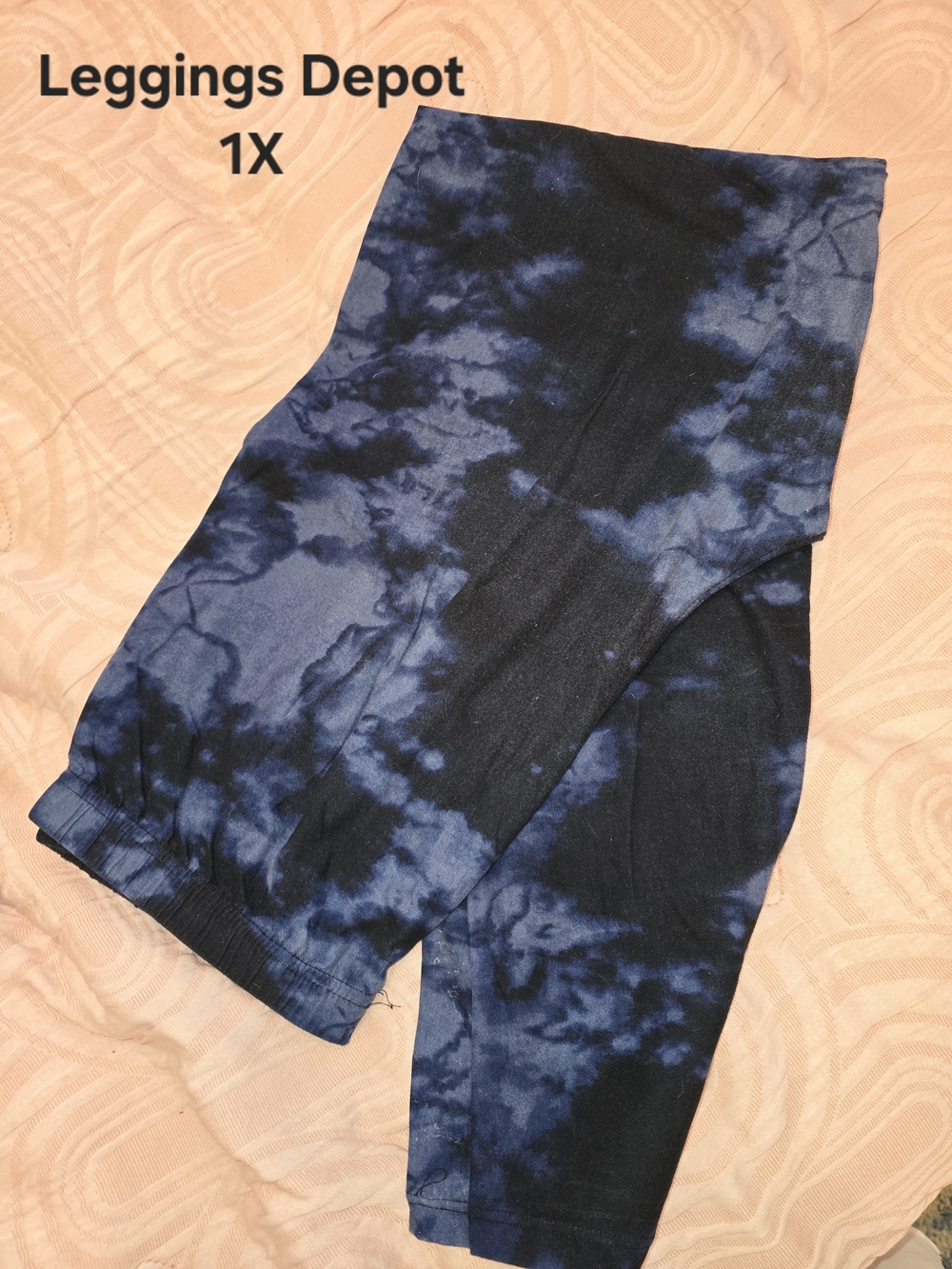 Leggings Depot Navy & Black Tie-Dye Leggings